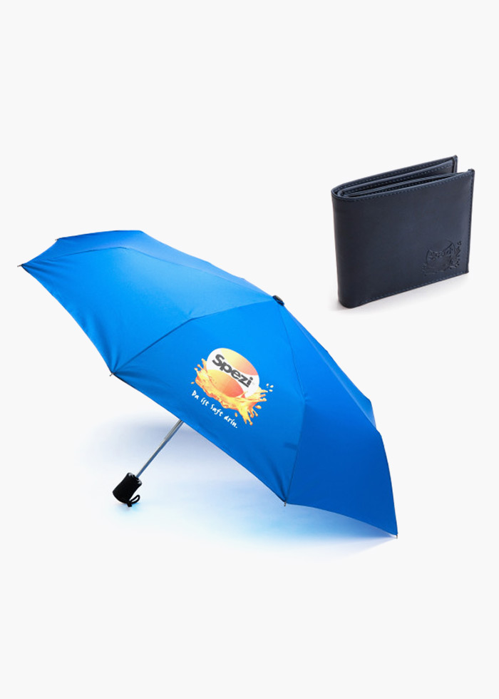 Spezi Geldbörse + Regenschirm im Set