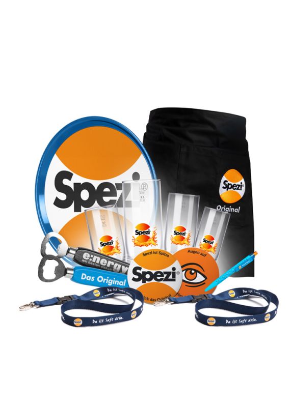 Spezi Party-Set + zwei Neckhanger im Set